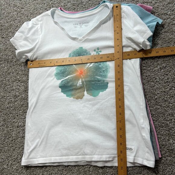 Life Is Good Womens  T-Shirts Bundle Of 4 Small V-Neck Casual Tops - Picture 6 of 9